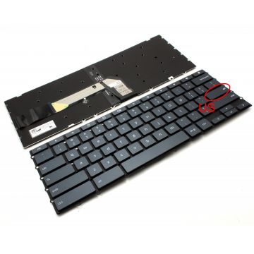 Tastatura Dark Grey Lenovo ChromeBook S330 iluminata layout US fara rama enter mic