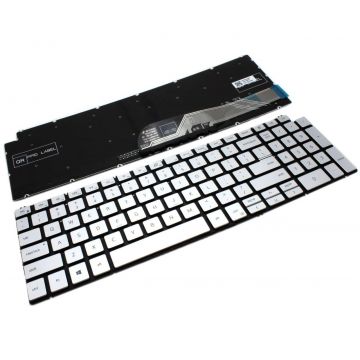 Tastatura Dell Inspiron 15 5584 Argintie iluminata backlit