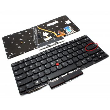 Tastatura Lenovo KTA3.Z18858 iluminata layout US fara rama enter mic