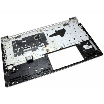Tastatura HP ProBook 450 G8 Neagra cu Palmrest Argintiu si Orificiu Amprenta iluminata backlit