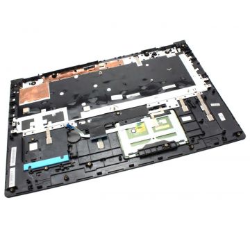 Tastatura Lenovo 5CB0L66062 Neagra cu Palmrest Negru cu orificiu Amprenta si Touchpad
