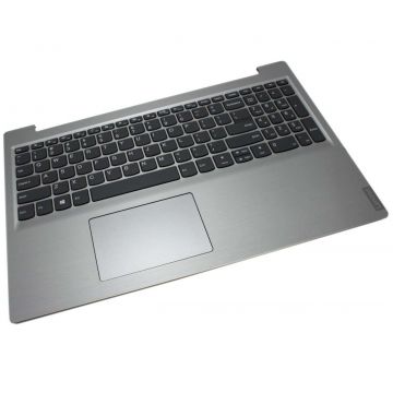 Tastatura Lenovo IdeaPad S145-15AST Neagra cu Palmrest Argintiu si TouchPad