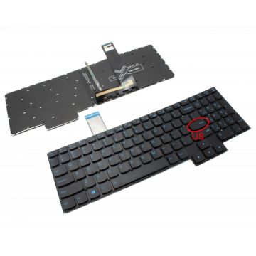 Tastatura Lenovo SN20X22302 iluminata albastru layout US fara rama enter mic