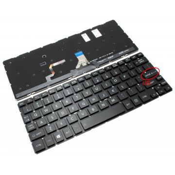 Tastatura Toshiba Satelite Radius 11 L10W-B-00D iluminata layout US fara rama enter mic