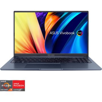Laptop ASUS VivoBook M1503QA-L1171 cu procesor AMD Ryzen 7 5800H, 15.6 FHD, 16GB, 1TB SSD, AMD Radeon Graphics, No OS, Quiet Blue