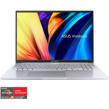 Laptop ASUS VivoBook M1603QA-MB511 cu procesor AMD Ryzen 5 5600H, 16 WUXGA, 8GB, 512GB SSD, AMD Radeon Vega 7 Graphics, No OS, Transparent Silver