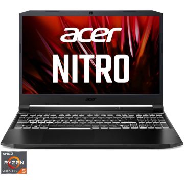 Laptop Gaming Acer Nitro 5 AN515-45 cu procesor AMD Ryzen™ 5 5600H pana la 4.20 GHz, 15.6, Full HD, IPS, 144Hz, 16GB, 512GB SSD, NVIDIA® GeForce GTX™ 1650 4GB, NO OS, Black