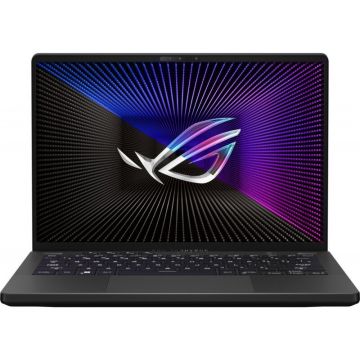 Laptop Gaming ASUS ROG Zephyrus G14 cu procesor AMD Ryzen™ 9 6900HS pana la 4.90 GHz, 14, QHD+, 120Hz, 3ms, 16GB, 1TB SSD + 512GB SSD, AMD Radeon™ RX 6800S 8GB GDDR6, Windows 11 Home