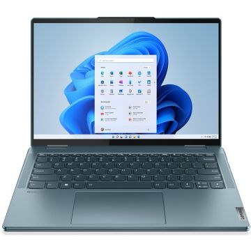 Laptop ultraportabil Lenovo Yoga 7 14ARB7 cu procesor AMD Ryzen 5 6600U, 14, 2.2K, IPS, 16GB, 512GB SSD, AMD Radeon 660M Graphics, Windows 11 Home, Stone Blue