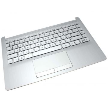 Tastatura HP 14S-CF Argintie cu Palmrest Argintiu si TouchPad iluminata backlit