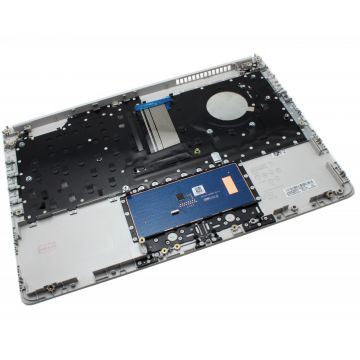 Tastatura HP 6051B1239501 Argintie cu Palmrest Argintiu si TouchPad iluminata backlit