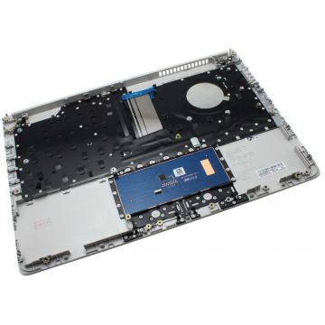 Tastatura HP L48647-001 Argintie cu Palmrest Argintiu si TouchPad iluminata backlit