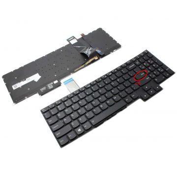 Tastatura Lenovo Legion 5-15ARH05H iluminata RGB layout US fara rama enter mic