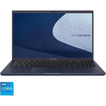 Ultrabook ASUS 15.6'' ExpertBook B1 B1500CEAE, FHD, Procesor Intel® Core™ i5-1135G7, 16GB DDR4, 512GB SSD, Intel Iris Xe, No OS, Star Black