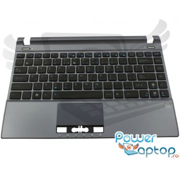 Tastatura Asus U24E 1A neagra cu Palmrest argintiu metalizat