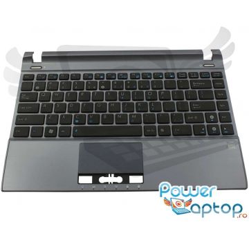 Tastatura Asus U24E 1A neagra cu Palmrest argintiu metalizat