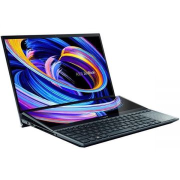 Laptop ASUS Zenbook, UX582ZW-H2021X, 15.6-inch, 4K (3840 x 2160) OLED 16:9, i7-12700H Processor 2.3.GHz, NVIDIA(R) GeForce(R) RTX(T) 3070 Ti Laptop , 32GB LPDDR5 on board, 1TB, Celestial Blue, 2 years, Windows 11 Pro