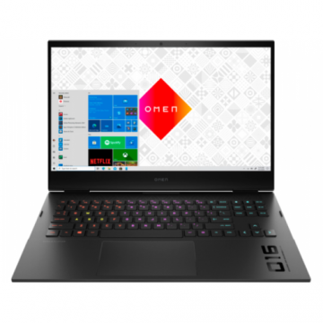 Laptop Gaming HP OMEN 16-k0002nq (Procesor Intel® Core™ i9-12900H (24M Cache, up to 5.00 GHz) 16.1inch QHD IPS 165Hz, 16GB, 1TB SSD, nVidia GeForce RTX 3070 Ti @8GB, Win 11 Home, Negru)