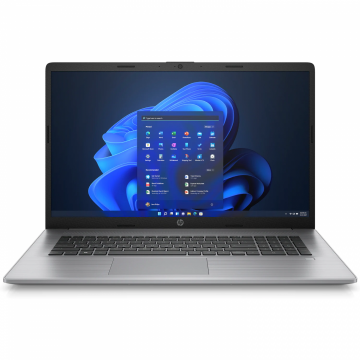 Laptop HP ProBook 470 G9 cu procesor Intel Core i5-1235U 10 Core (1.3GHz, up to 4.4GHz, 12MB), 17.3 inch FHD, nVidia MX550 - 2GB, 16GB DDR4, SSD, 512GB Pcle NVMe, Windows 11 Pro 64bit, Asteroid Silver