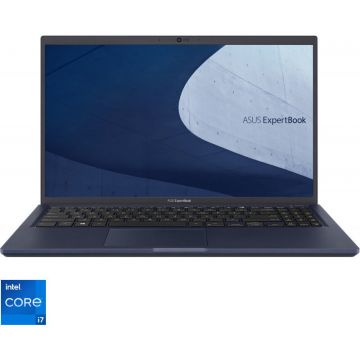 Ultrabook ASUS 15.6'' ExpertBook B1 B1500CEAE, FHD, Procesor Intel® Core™ i7-1165G7, 16GB DDR4, 512GB SSD, Intel Iris Xe, No OS, Star Black