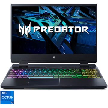 Laptop Gaming Acer Predator Helios 300 PH315-55 cu procesor Intel® Core™ i7-12700H pana la 4.70GHz, 15.6, Full HD, 16GB DDR5, 512GB SSD, GeForce RTX 3060 6GB GDDR6, No OS, Shale Black