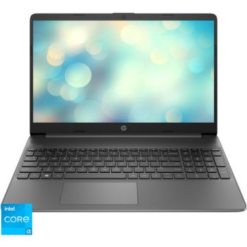 Laptop HP 15s-fq5039nq cu procesor Intel® Core™ i3-1215U pana la 4.40 GHz, 15.6 FHD, 8GB, 512GB PCIe SSD, Intel UHD Graphics, FreeDOS, Chalkboard Gray