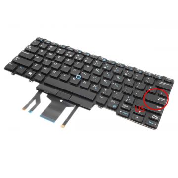 Tastatura Dell Latitude E7470 iluminata layout US fara rama enter mic DUAL POINTING