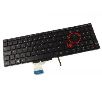 Tastatura Lenovo IdeaPad Y50 70 iluminata layout UK fara rama enter mare