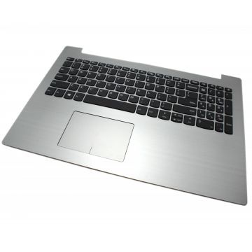 Tastatura Lenovo 5CB0N86384 Gri cu Palmrest Argintiu si TouchPad