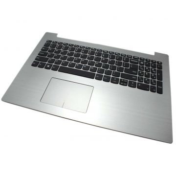 Tastatura Lenovo IdeaPad 320-15AST Gri cu Palmrest Argintiu si TouchPad