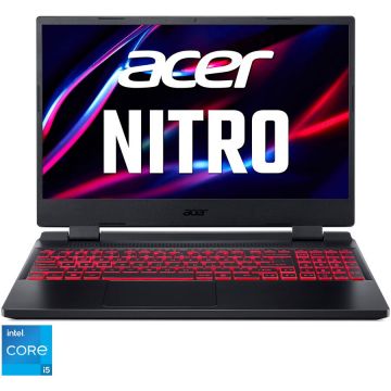Laptop Gaming Acer Nitro 5 AN515-58 cu procesor Intel® Core™ i5-12500H pana la 4.50 GHz, 15.6, Full HD, IPS, 144Hz, 16GB, 1TB SSD, NVIDIA® GeForce RTX™ 3050 4GB, NO OS, Black