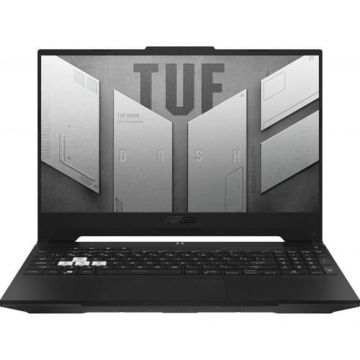 Laptop Gaming ASUS TUF Dash F15 FX517ZE-HN002 (Procesor Intel® Core™ i7-12650H (24M Cache, up to 4.70 GHz) 15.6inch FHD 144Hz, 16GB, 512GB SSD, nVidia GeForce RTX 3050 Ti @4GB, Negru)