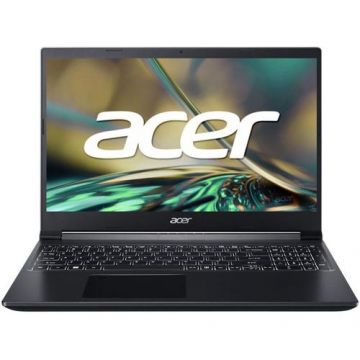 Laptop Acer Aspire 7 A715-43G (Procesor AMD Ryzen 7 5825U (16M Cache, up to 4.5 GHz) 15.6inch FHD 144Hz, 16GB, 512GB SSD, nVidia GeForce RTX 3050 @4GB, Negru)