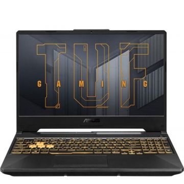 Laptop Gaming ASUS TUF F15 FX506HM-HN014 (Procesor Intel® Core™ i5-11400H (12M Cache, up to 4.50 GHz) 15.6inch FHD, 16GB, 512GB SSD, nVidia GeForce RTX 3060 @6GB, Negru/Gri)