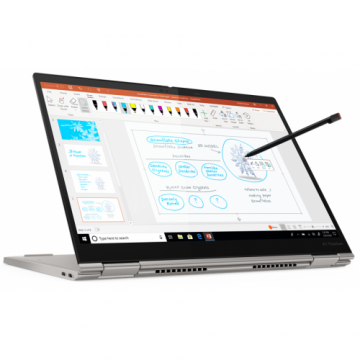 Laptop 2in1 Lenovo ThinkPad X1 Titanium Yoga (Procesor Intel® Core™ i5-1130G7 (8M Cache, up to 4.00 GHz, with IPU) 13.5inch QHD Touch, 16GB, 512GB SSD, Intel® Iris Xe Graphics, 4G, Win10 Pro, Argintiu)