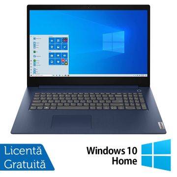 Laptop Nou Lenovo IdeaPad 3 17ITL6, Intel Core i3-1115G4 1.70-4.10GHz, 8GB DDR4, 480GB SSD, 1TB HDD, 17.3 Inch HD+, Webcam, Windows 10 Home, Abyss Blue