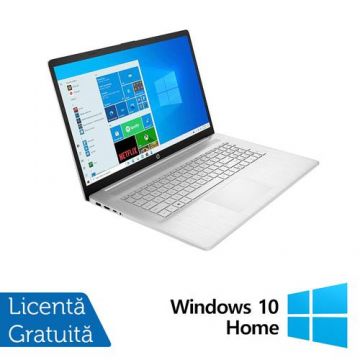 Laptop HP 17-CN0053, Intel Core i5-1135G7 2.40 - 4.20GHz, 12GB DDR4, 240GB SSD, 1TB HDD, Full HD IPS, Webcam, 17.3inch, Windows 10 Home, Argintiu