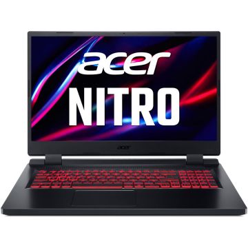 Laptop Gaming Acer Nitro 5 AN517-42 cu procesor AMD Ryzen™ 5 6600H pana la 4.50 GHz, 17.3, Full HD, IPS, 144Hz, 8GB, 512GB SSD, NVIDIA® GeForce RTX™ 3050 4GB, NO OS, Black