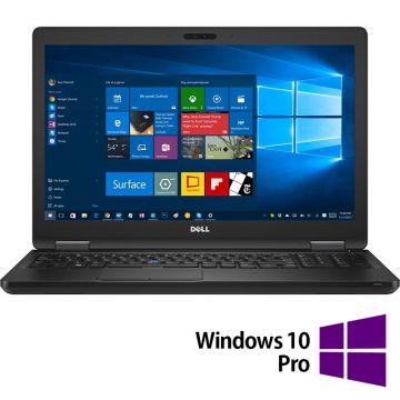 Laptop Refurbished Dell Latitude 5590, Intel Core i5-8350U 1.70 - 3.60GHz, 8GB DDR4, 256GB SSD M.2, 15.6 Inch Full HD, Webcam + Windows 10 Pro