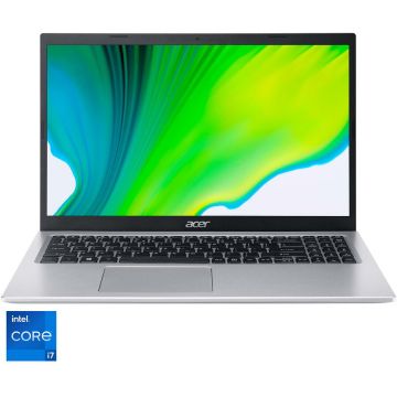 Laptop ultraportabil Acer Aspire 5 A515-56G cu procesor Intel® Core™ i7-1165G7 pana la 4.70 GHz, 15.6 Full HD, IPS, 16GB, 512GB SSD, NVIDIA® GeForce® MX450 2GB, No OS, Silver