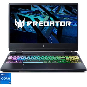 Laptop Gaming Acer Predator Helios 300 PH315-55 cu procesor Intel® Core™ i7-12700H pana la 4.70 GHz, 15.6, Full HD, IPS, 165Hz, 32GB, 1TB SSD, NVIDIA® GeForce RTX™ 3080 8GB, No OS, Black