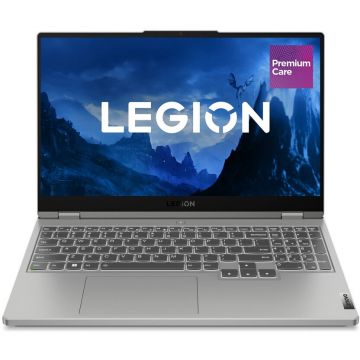 Laptop Gaming Lenovo Legion 5 15ARH7 cu procesor AMD Ryzen™ 5 6600H pana la 4.50 GHz, 15.6, Full HD, IPS, 144 Hz, 16GB, 512GB SSD, NVIDIA GeForce RTX 3050 4GB GDDR6, No OS, Cloud Grey