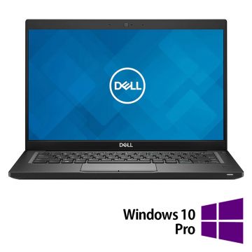 Laptop Refurbished DELL Latitude 7390, Intel Core i5-8250U 1.60 - 3.40GHz, 8GB DDR3, 256GB SSD M.2, 13.5 Inch Full HD, Webcam + Windows 10 Pro