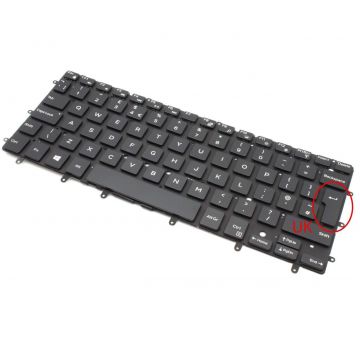 Tastatura Dell Inspiron 7547 iluminata layout UK fara rama enter mare