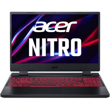 Laptop Acer Gaming 15.6'' Nitro 5 AN515-46, FHD IPS 144Hz, Procesor AMD Ryzen™ 5 6600H, 16GB DDR5, 512GB SSD, GeForce RTX 3050 4GB, No OS, Obsidian Black