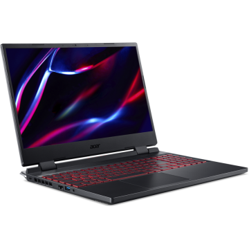 Laptop Acer Gaming 15.6'' Nitro 5 AN515-46, FHD IPS 144Hz, Procesor AMD Ryzen™ 7 6800H, 16GB DDR5, 512GB SSD, GeForce RTX 3050 4GB, No OS, Obsidian Black