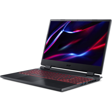 Laptop Acer Gaming 15.6'' Nitro 5 AN515-46, FHD IPS 144Hz, Procesor AMD Ryzen™ 7 6800H, 16GB DDR5, 512GB SSD, GeForce RTX 3050 Ti 4GB, No OS, Obsidian Black