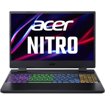 Laptop Acer Gaming 15.6'' Nitro 5 AN515-46, FHD IPS 144Hz, Procesor AMD Ryzen™ 7 6800H (16M Cache, up to 4.7 GHz), 16GB DDR5, 512GB SSD, GeForce RTX 3060 6GB, No OS, Obsidian Black