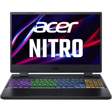 Laptop Acer Gaming 15.6'' Nitro 5 AN515-46, FHD IPS 165Hz, Procesor AMD Ryzen™ 7 6800H, 16GB DDR5, 1TB SSD, GeForce RTX 3070 8GB, No OS, Obsidian Black