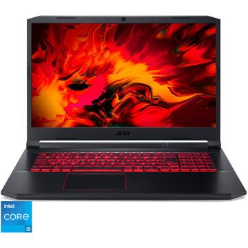 Laptop Gaming Acer Nitro 5 AN517-54 cu procesor Intel® Core™ i5-11400H pana la 4.50 GHz, 17.3 Full HD, IPS, 144Hz, 16GB, 512GB SSD, NVIDIA® GeForce GTX™ 1650 4GB, No OS, Black